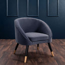 Oakley Hand Finished Velvet Tub Chair by Lavishway | Velvet Sofa-24531