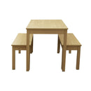 Ohio Oak Finish Bench Dining Set by Lavishway | Dining Table Set-35320