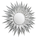Ohlson Decorative Silver Sunburst Wall Mirror by Lavishway | Wall Mirrors-50315