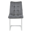 Ollie Comfy Chrome Base Dining Chair Set of 2 by Lavishway | Dining Chairs-24521