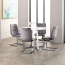 Ollie Comfy Chrome Base Dining Chair Set of 2 by Lavishway | Dining Chairs-24507