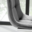 Ollie Comfy Chrome Base Dining Chair Set of 2 by Lavishway | Dining Chairs-24523