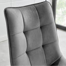 Ollie Comfy Chrome Base Dining Chair Set of 2 by Lavishway | Dining Chairs-24522