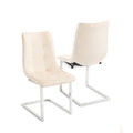Ollie Comfy Chrome Base Dining Chair Set of 2 by Lavishway | Dining Chairs-24509