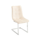 Ollie Comfy Chrome Base Dining Chair Set of 2 by Lavishway | Dining Chairs-24517