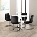 Ollie Comfy Chrome Base Dining Chair Set of 2 by Lavishway | Dining Chairs-24508