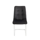 Ollie Comfy Chrome Base Dining Chair Set of 2 by Lavishway | Dining Chairs-24513