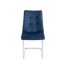 Ollie Comfy Chrome Base Dining Chair Set of 2 by Lavishway | Dining Chairs-24525