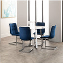 Ollie Comfy Chrome Base Dining Chair Set of 2 by Lavishway | Dining Chairs-24506