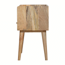 Anigma White Top Open Slot Bedside Table by Lavishway | Bedside Tables-58075