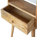 Anigma White Top Open Slot Bedside Table by Lavishway | Bedside Tables-58077