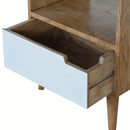 Anigma Open Slot White Bedside Table by Lavishway | Bedside Tables-58070