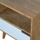 Anigma Open Slot White Bedside Table by Lavishway | Bedside Tables-58069