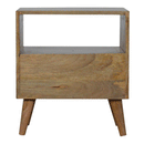 Anigma Open Slot White Bedside Table by Lavishway | Bedside Tables-58067