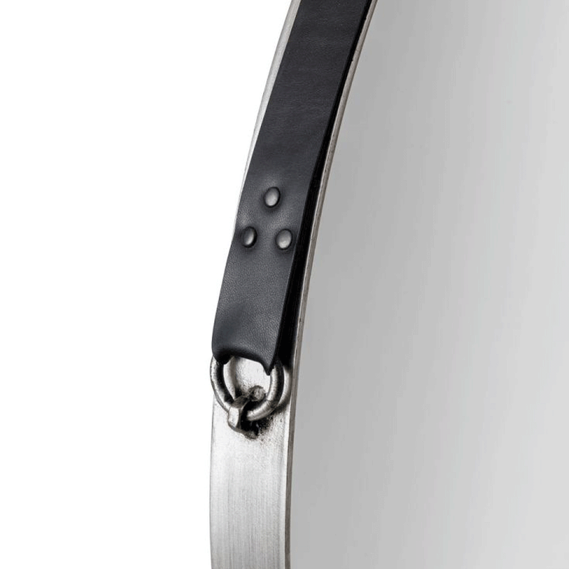 Opera Silver Round Wall Hanging Mirror by Lavishway | Wall Mirrors-61373