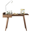 Ophelia Walnut Finish Single Drawer Desk by Lavishway | Reclaimed Wood Desks-23109