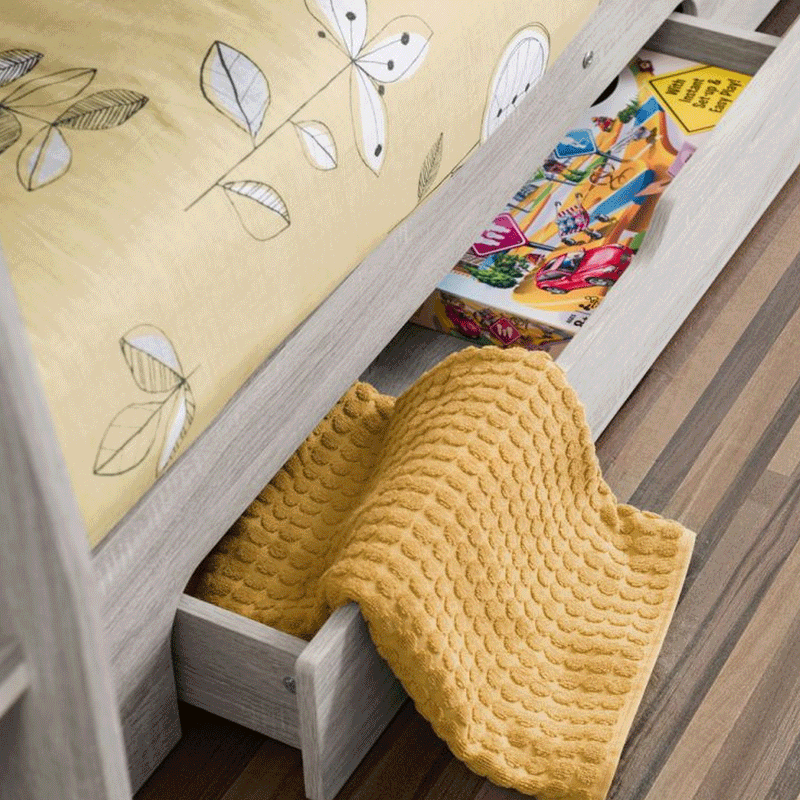 Orion Robust Ladder Storage Bunk Bed by Lavishway | Wooden Beds-61345