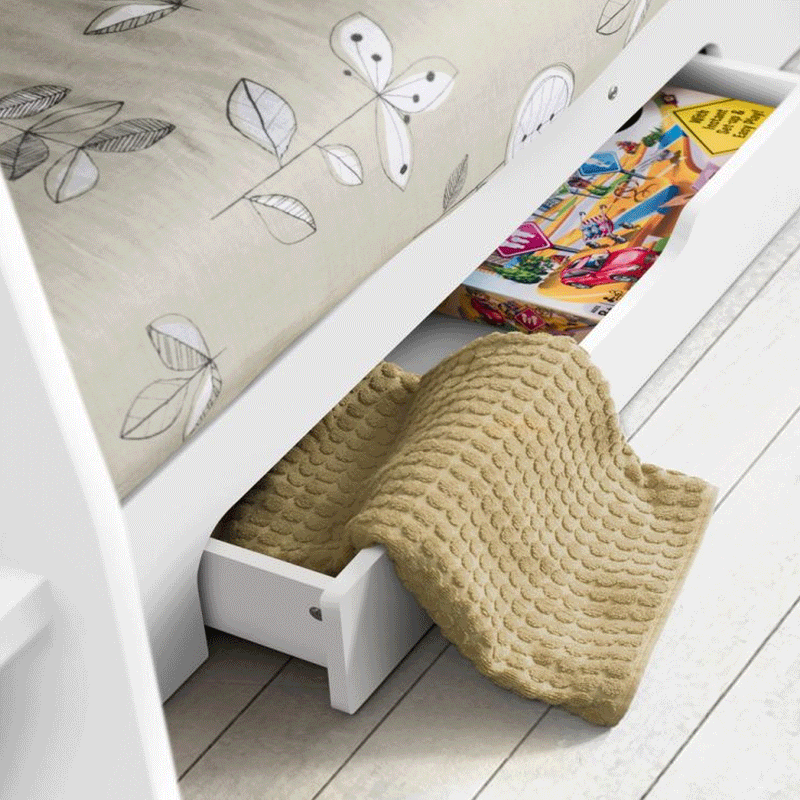 Orion Robust Ladder Storage Bunk Bed by Lavishway | Wooden Beds-61348