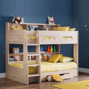 Orion Robust Ladder Storage Bunk Bed by Lavishway | Wooden Beds-61342