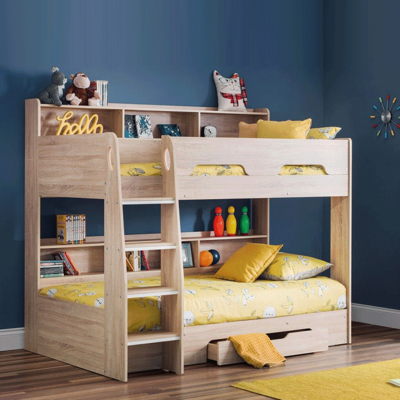 Orion Robust Ladder Storage Bunk Bed by Lavishway | Wooden Beds-61342