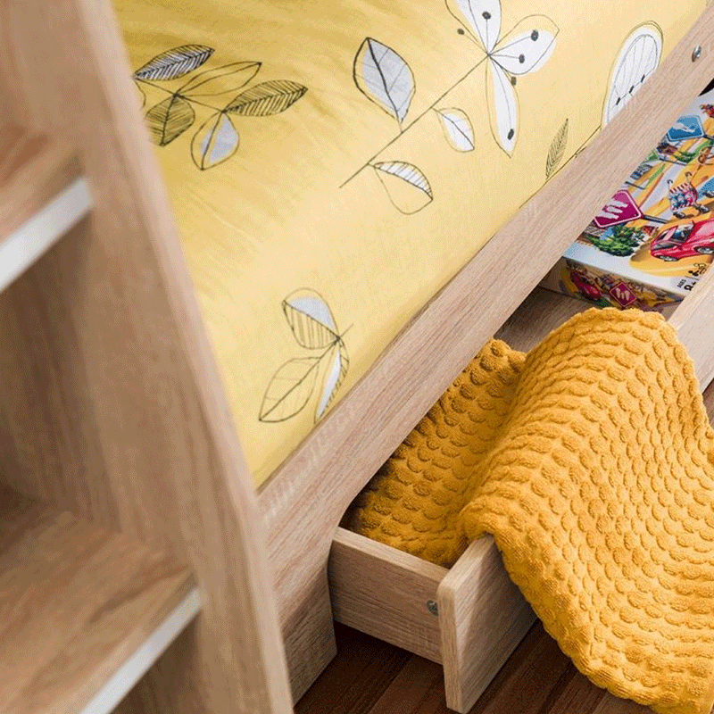 Orion Robust Ladder Storage Bunk Bed by Lavishway | Wooden Beds-61347