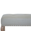 Orion Cream Fabric Studded Bedroom Bench by Lavishway | Benches & Storage Benches-21444