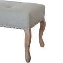 Orion Cream Fabric Studded Bedroom Bench by Lavishway | Benches & Storage Benches-21443