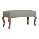 Orion Cream Fabric Studded Bedroom Bench by Lavishway | Benches & Storage Benches-21441