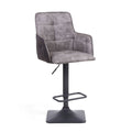 Orion Suede Effect Fabric Bar Stool in Pair by Lavishway | Bar Stools-27245