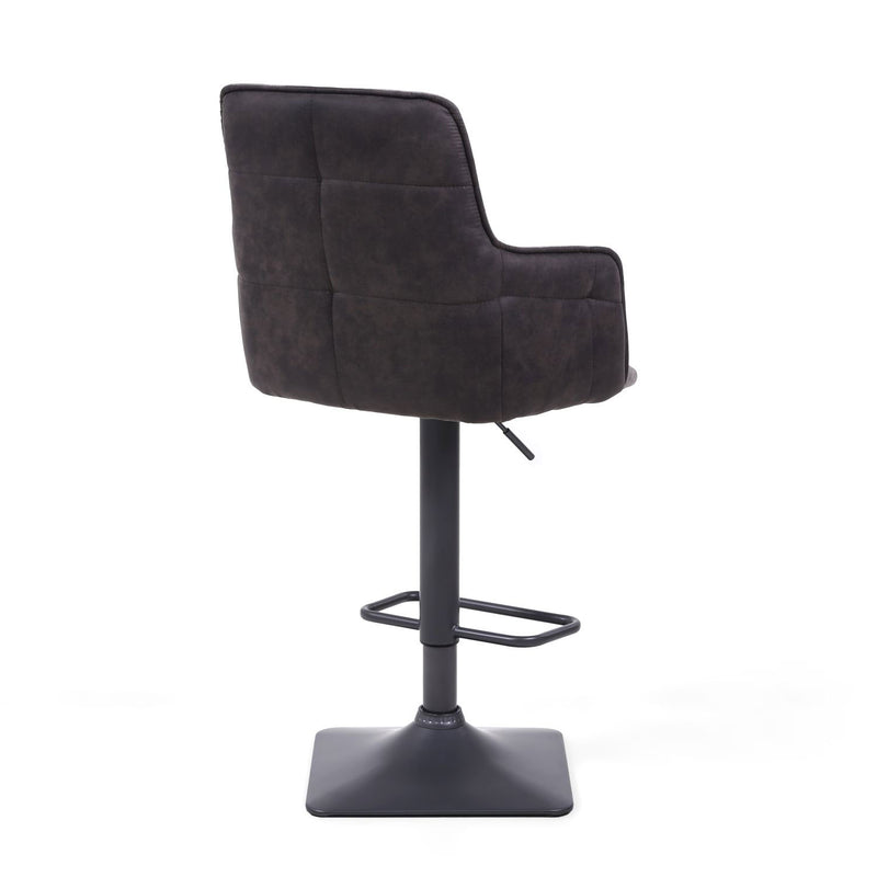 Orion Suede Effect Fabric Bar Stool in Pair by Lavishway | Bar Stools-27251