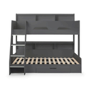 Orion Robust Ladder Triple Sleeper Bunk Bed by Lavishway | Wooden Beds-61309