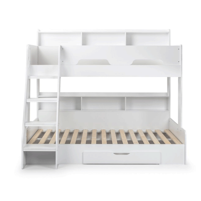 Orion Robust Ladder Triple Sleeper Bunk Bed by Lavishway | Wooden Beds-61310