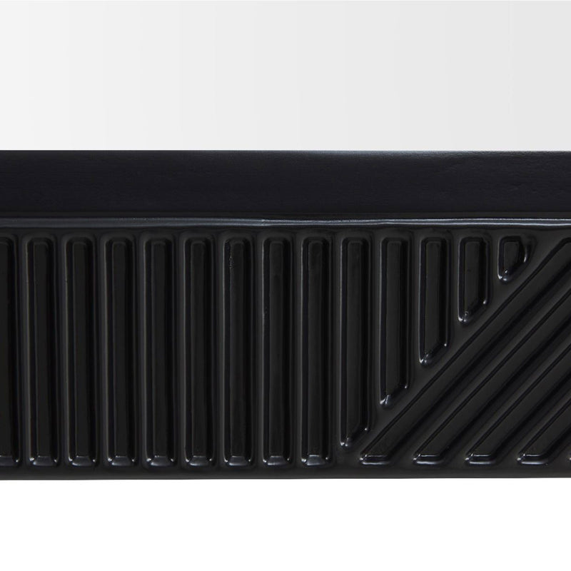 Orlando Black 4 Doors Sideboard & Mirror by Lavishway | Wall Mirrors-24340