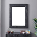 Orlando Black Finish 2 Doors Chest & Mirror by Lavishway | Wall Mirrors-24450