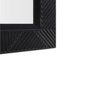Orlando Black Finish 2 Doors Chest & Mirror by Lavishway | Wall Mirrors-24463