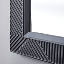Orlando Black Finish 2 Doors Chest & Mirror by Lavishway | Wall Mirrors-24461