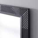 Orlando Black Finish 2 Doors Chest & Mirror by Lavishway | Wall Mirrors-24460