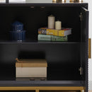 Orlando Black Finish 2 Doors Chest & Mirror by Lavishway | Wall Mirrors-24457