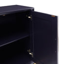 Orlando Black Gloss Finish 2 Doors Chest by Lavishway | Chest Of Drawers-24480