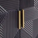 Orlando Black Gloss Finish 2 Doors Chest by Lavishway | Chest Of Drawers-24479