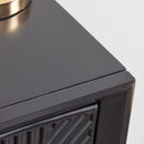 Orlando Black Finish 2 Doors Chest & Mirror by Lavishway | Wall Mirrors-24452