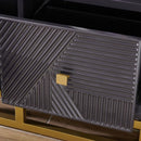 Orlando Black Gloss Finish 2 Drawers Bookcase by Lavishway | Book Shelves and Cabinets-24420