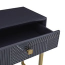 Orlando Black Finish 2 Drawers Console Table by Lavishway | Hallway Console Table-24388