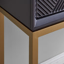 Orlando Black Finish 2 Drawers Console Table by Lavishway | Hallway Console Table-24386