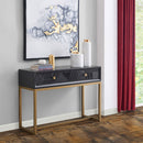 Orlando Black Finish 2 Drawers Console Table by Lavishway | Hallway Console Table-24381
