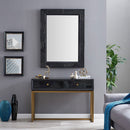 Orlando Black Finish 2 Drawers Console Table by Lavishway | Hallway Console Table-24380
