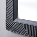 Orlando Black Gloss Finish Wall Mirror by Lavishway | Wall Mirrors-24362