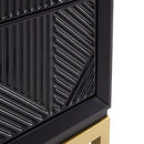 Orlando Black Finish 2 Drawers Side Table by Lavishway | Bedside Tables-24430