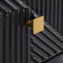 Orlando Black Finish 2 Drawers Side Table by Lavishway | Bedside Tables-24429