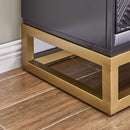 Orlando Black Finish 2 Drawers Side Table by Lavishway | Bedside Tables-24427